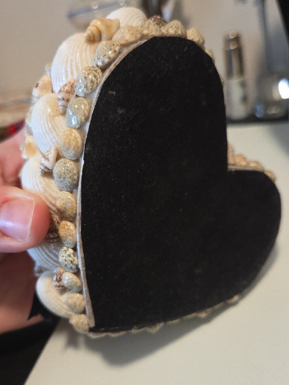 Decorative Heart Shell Trinket Box Filled With Jewelry - Picture 4 of 5